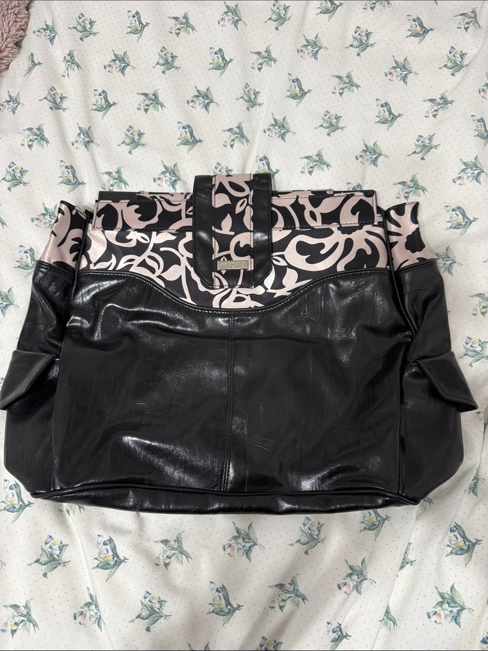 Miche Vanessa Shell - Stylish Black & Blush Pattern Tote Bag